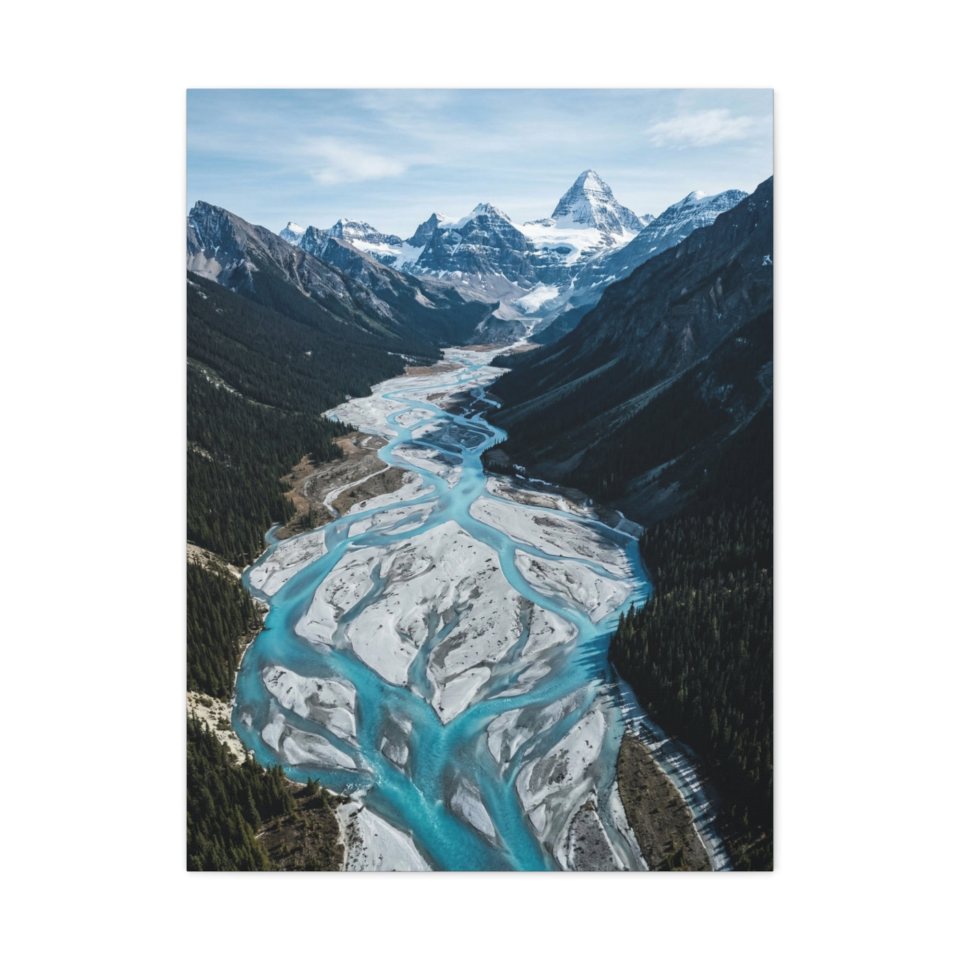 Glacial River Valley Aerial Wall Art & Canvas Print