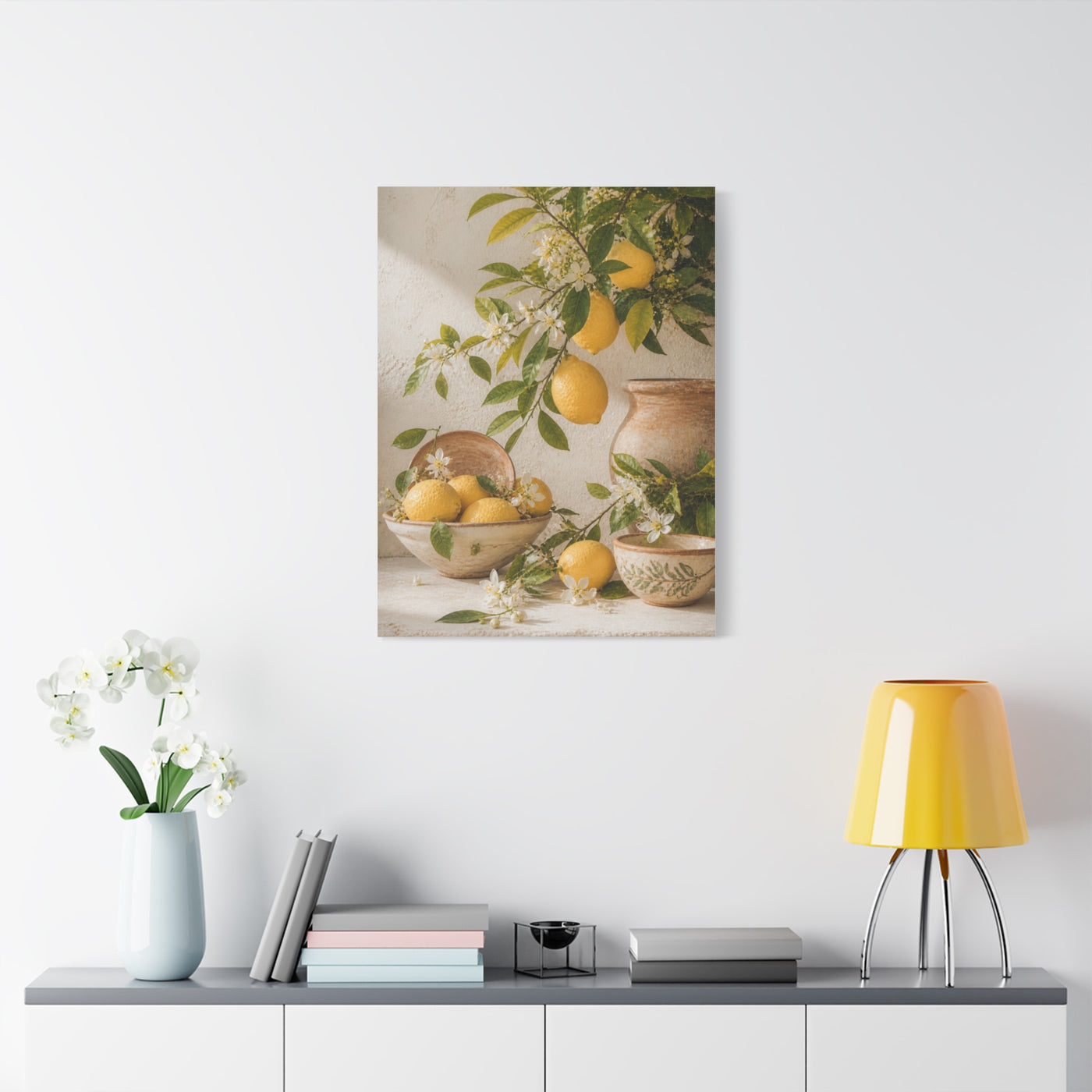 Mediterranean Citrus Botanical Still Life Wall Art & Canvas Print