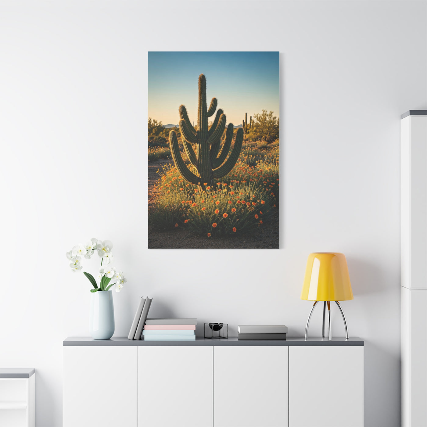 Wildflower Desert Saguaro Garden Wall Art & Canvas Prints