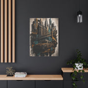 NYC Bridge Urban Collage Street Wall Art & Canvas Print