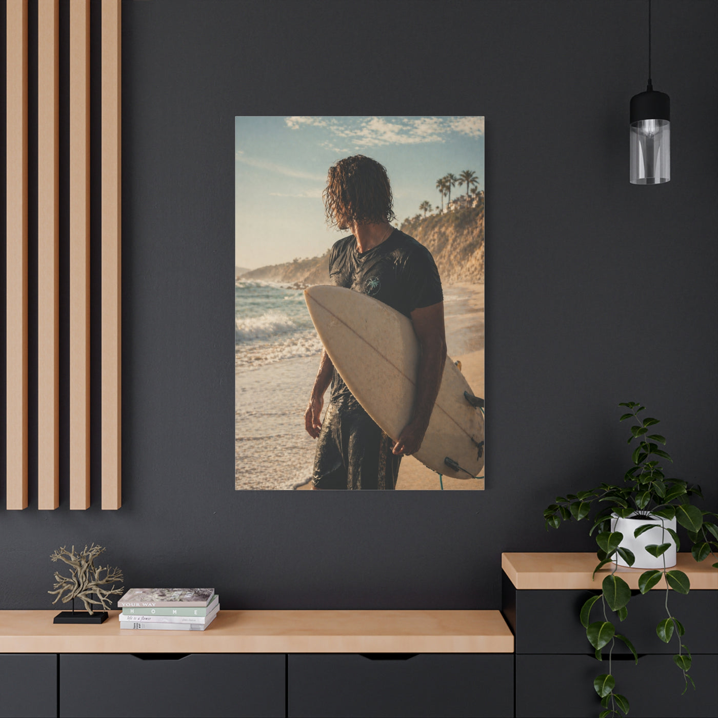 Coastal Surf Reflection Portrait Wall Art & Canvas Print