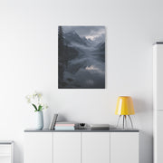 Misty Mountain Lake Reflection Wall Art & Canvas Print