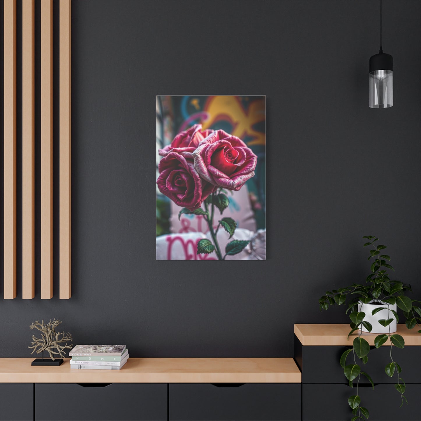 Graffiti Roses Art Premium Canvas 18 Wall Art & Canvas Print
