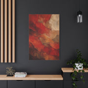 Earthy Layered Red Terrain Abstraction Wall Art & Canvas Print