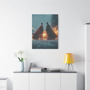 Batman vs Superman Rainy Gotham Clash Poster Wall Art & Canvas Print