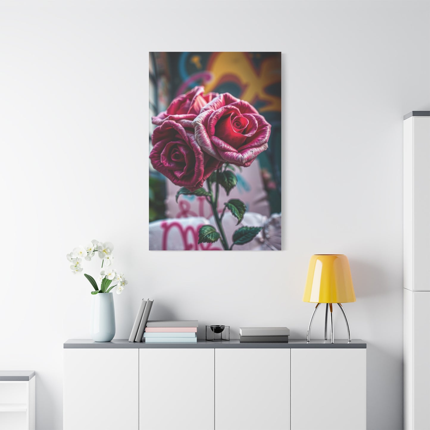 Graffiti Roses Art Premium Canvas 18 Wall Art & Canvas Print