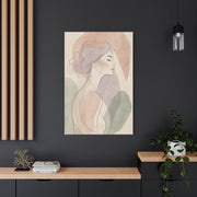 Soft Contour Feminine Portrait Wall Art & Canvas Print