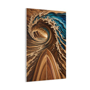 Surfboard Perspective Wooden Wave Tunnel Wall Art & Canvas Print