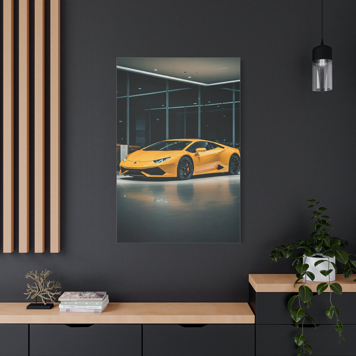 Lamborghini Huracán Modern Showroom Wall Art & Canvas Prints