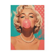 Retro Pop Glam Bubble Portrait Wall Art & Canvas Print