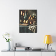 Rustic Pear & Candle Still Life Wall Art & Canvas Print