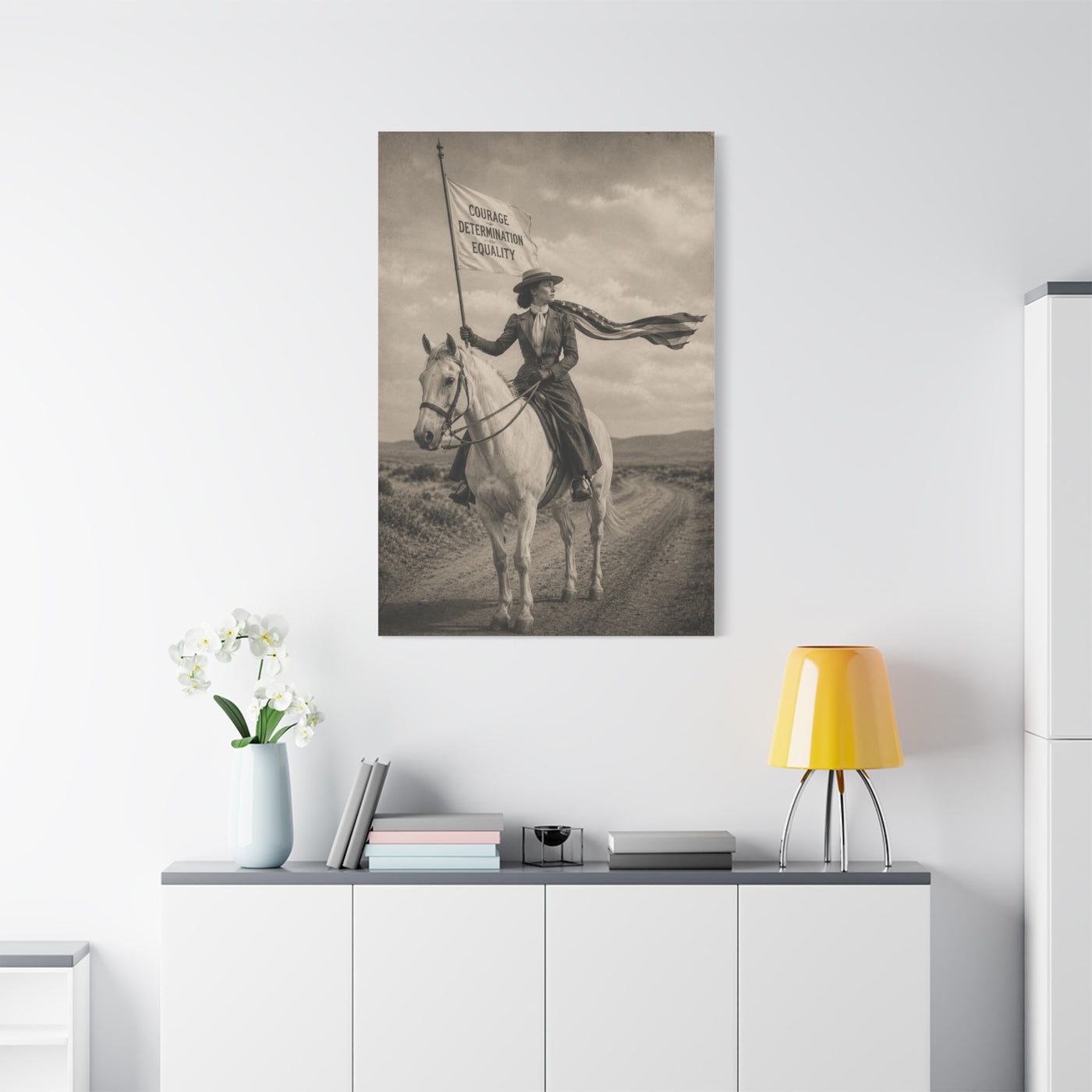 Frontier Equality Rider Portrait Scene Wall Art & Canvas Print