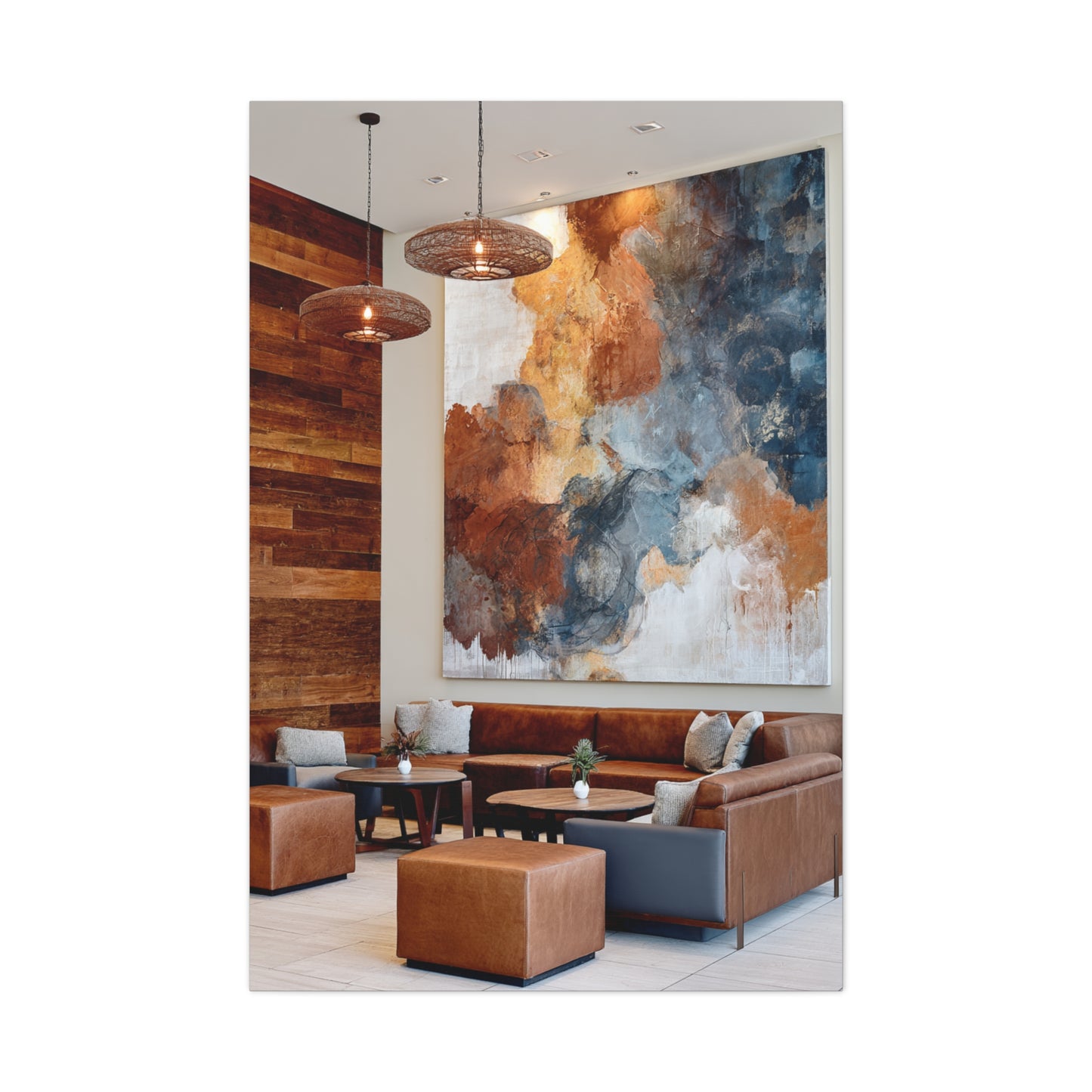 Luxury Earth Abstract Hotel Lobby Wall Art & Canvas Print