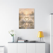 Ethereal Swan Devotion Sunrise Wall Art & Canvas Print
