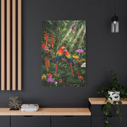 Vibrant Jungle Parrot Paradise Tropical Wall Art & Canvas Print