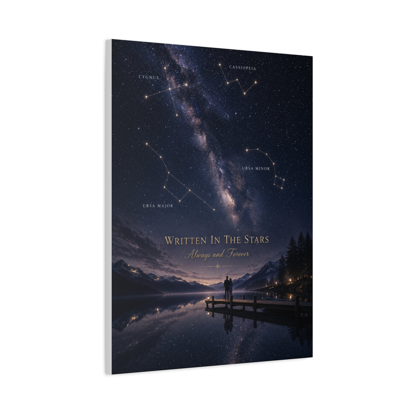 Written in the Stars Celestial Love Quote Wall Art & Canvas Print