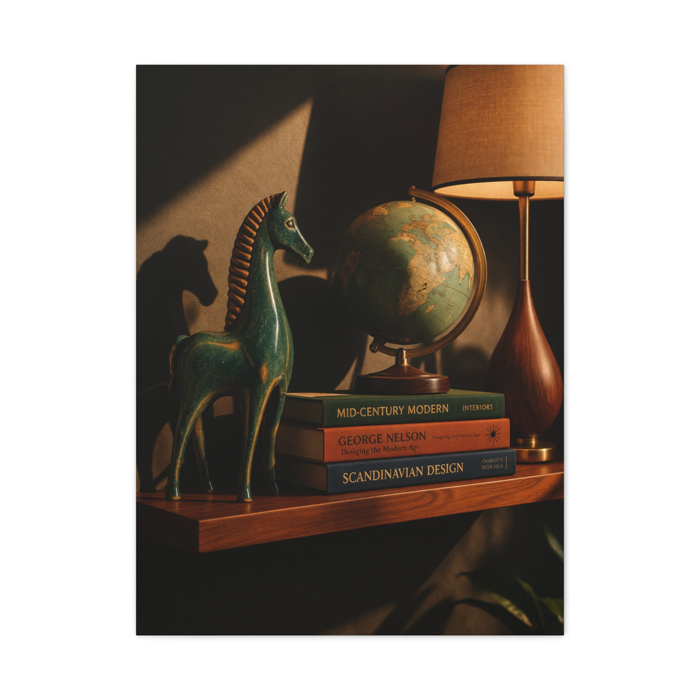Mid Century Collector Shelf Still Life Wall Art & Canvas Print