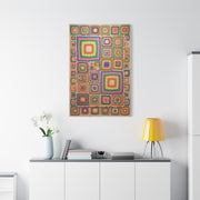 Joyful Granny-Square Patchwork Wall Art & Canvas Print