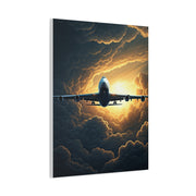 Golden Cloud Break Airplane Wall Art & Canvas Prints
