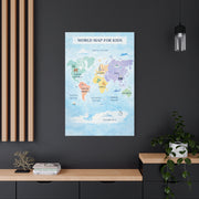 World Map Exploration for Kids Wall Art & Canvas Print