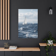 Sailing Horizon Coastal Elegance Scene Wall Art & Canvas Print