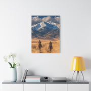 Frontier Riders in the Golden Valley Wall Art & Canvas Print