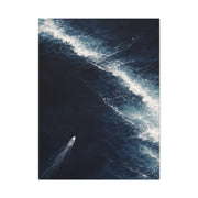 Aerial Navy Ocean Wave Perspective Wall Art & Canvas Print