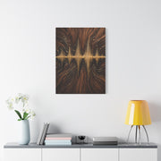 Golden Acoustic Wave Wood Composition Wall Art & Canvas Print