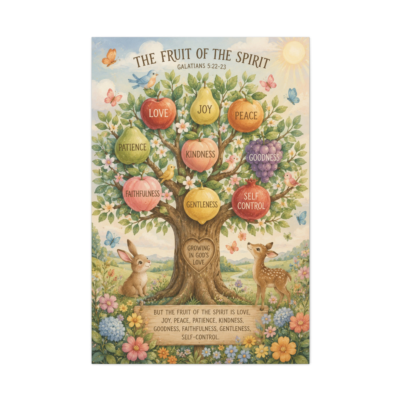 Fruit of the Spirit Children’s Scripture Wall Art & Canvas Print