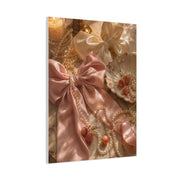 Coquette Silk Bow & Pearl Still Life Wall Art & Canvas Print