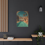 Palm Springs Courtyard Pool Escape Wall Art & Canvas Print