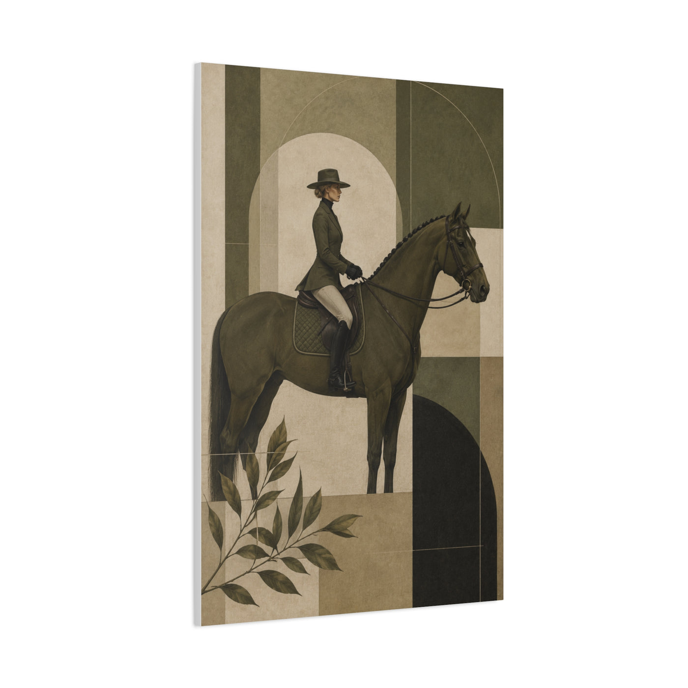 Equestrian Editorial Profile Composition Wall Art & Canvas Print