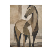Geometric Horse Modern Ranch Study Wall Art & Canvas Print