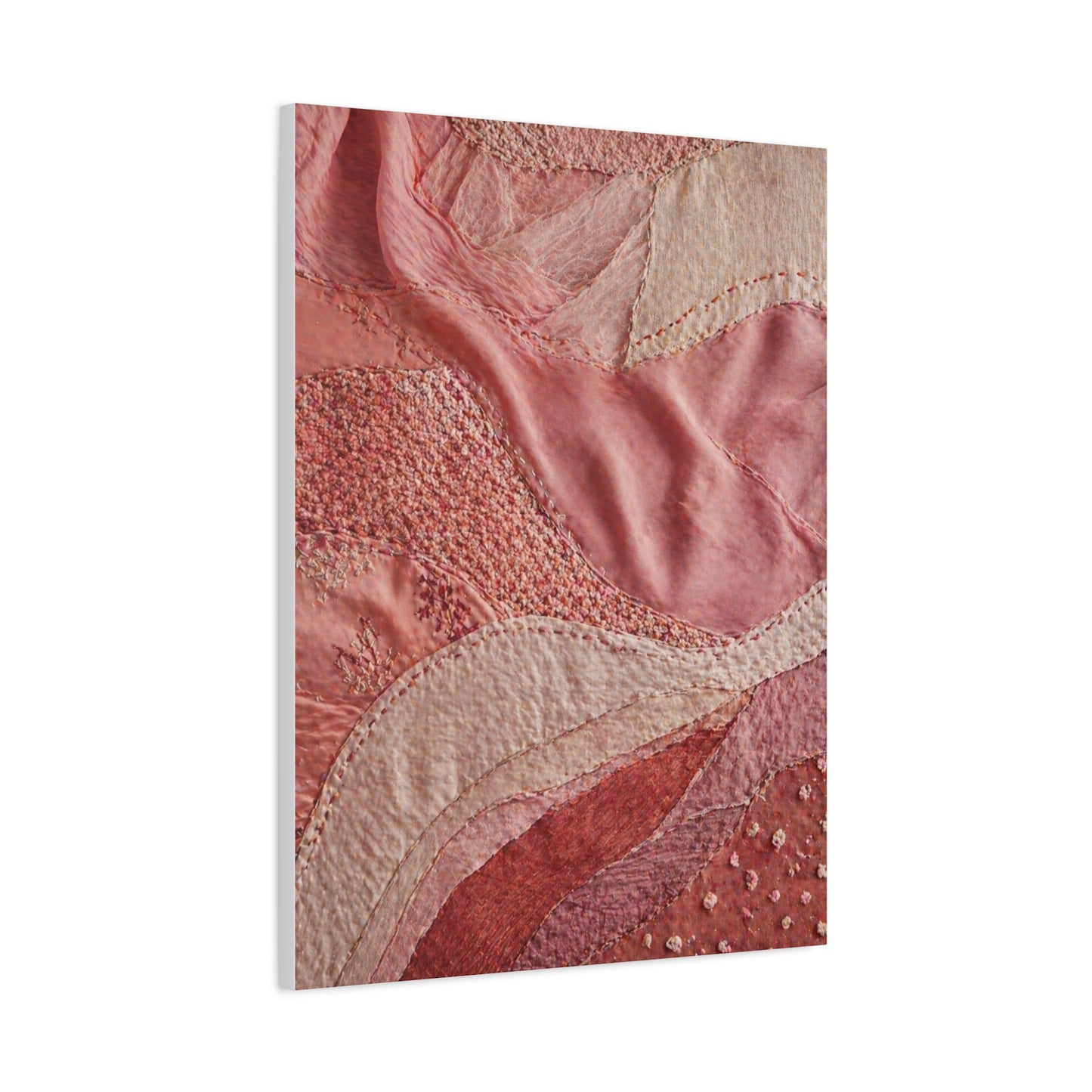 Couture Pink Textile Abstraction Wall Art & Canvas Print