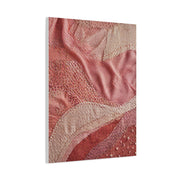 Couture Pink Textile Abstraction Wall Art & Canvas Print