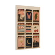 Retro Matchbox Romance Display Wall Art & Canvas Print