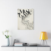 Flowing Typography Music Composition Wall Art & Canvas Print