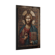 Christ Icon Mosaic Sacred Portrait Wall Art & Canvas Print