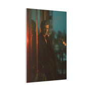 Man Smoking Fire Escape Noir Portrait Wall Art & Canvas Print