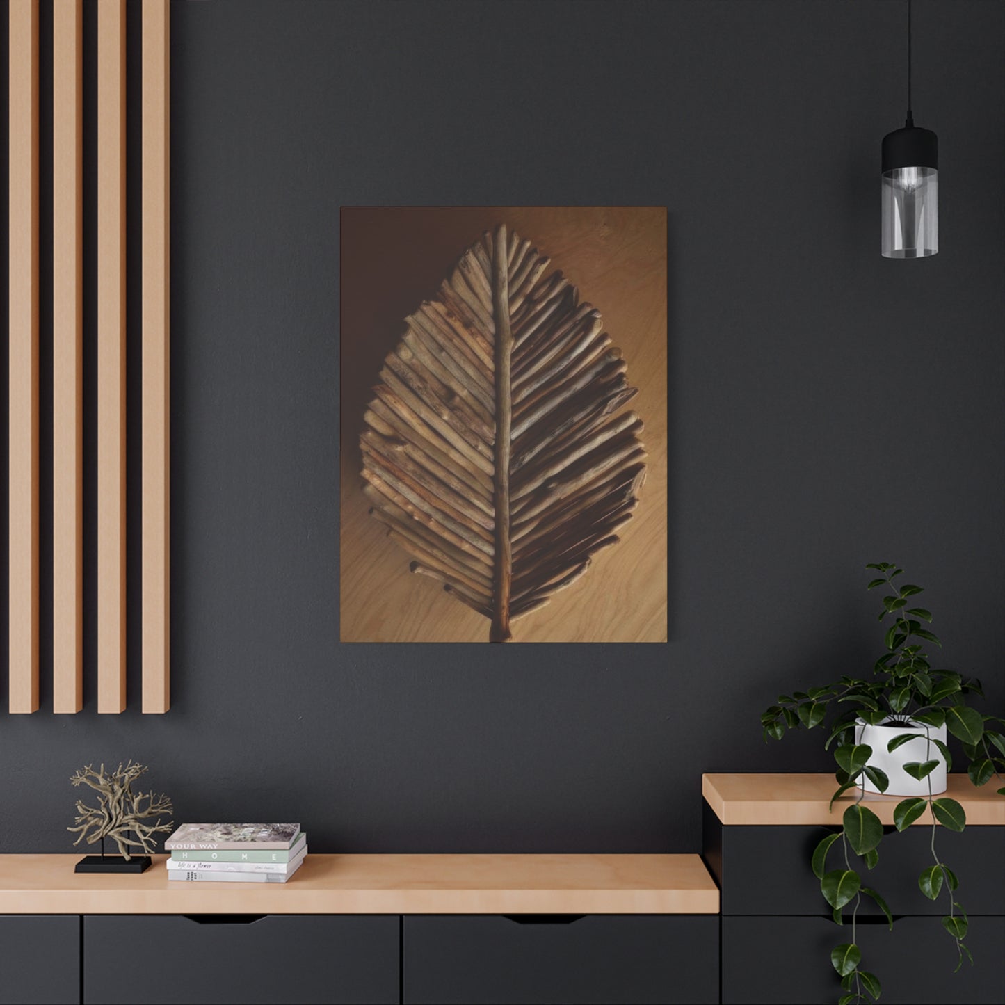 Driftwood Leaf Wall Art & Canvas Prints