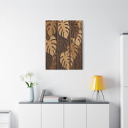 Layered Monstera Wood Panel Tropical Wall Art & Canvas Print