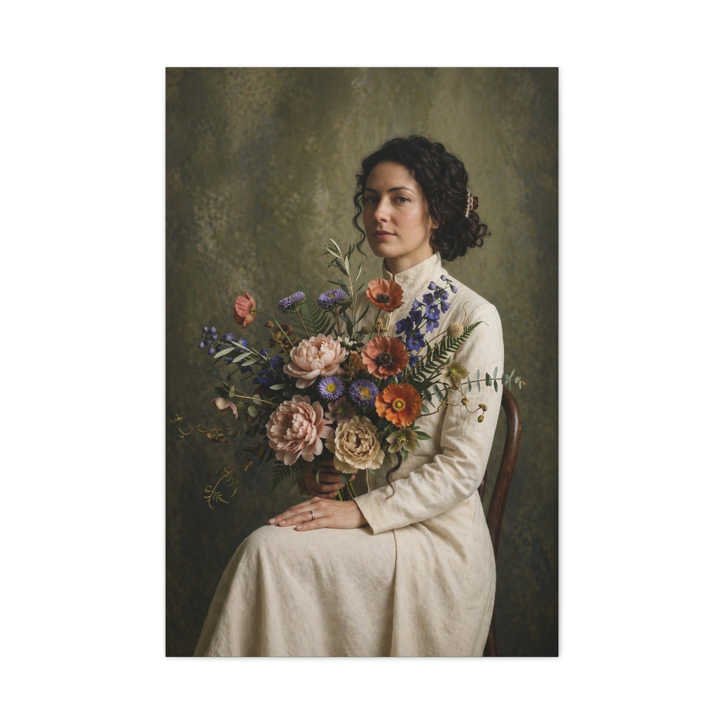 Timeless Floral Portrait Study Wall Art & Canvas Print