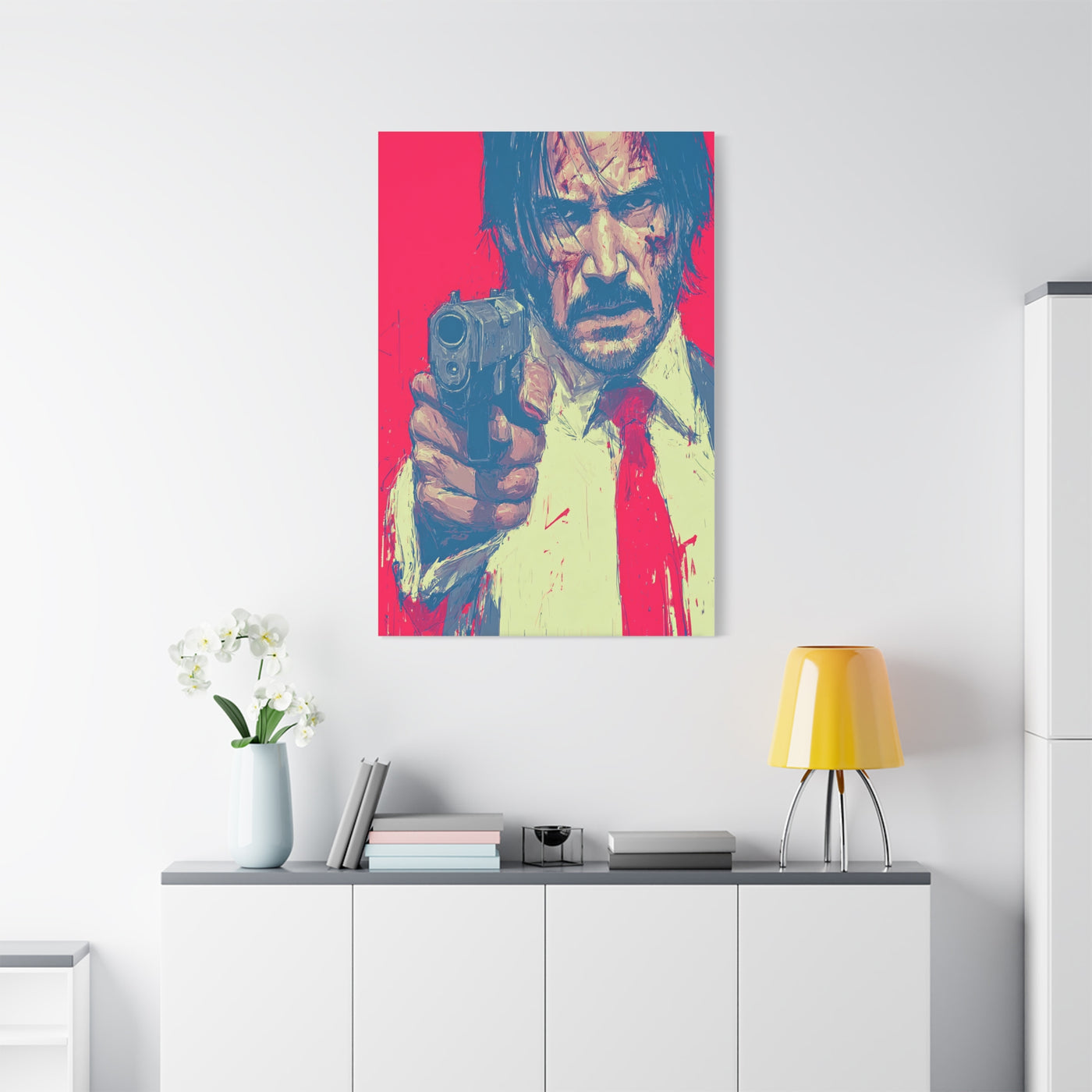John Wick Graphic Illustration Movie Poster Wall Art & Canvas Print