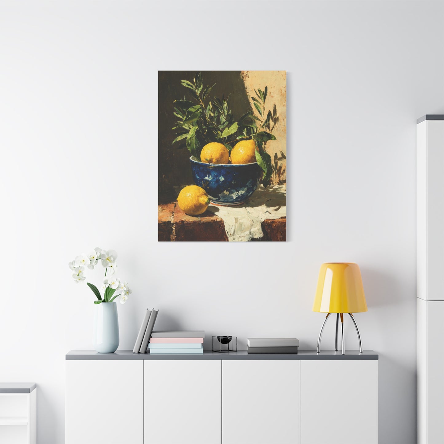 Sicilian Lemon Bowl Still Life Wall Art & Canvas Print