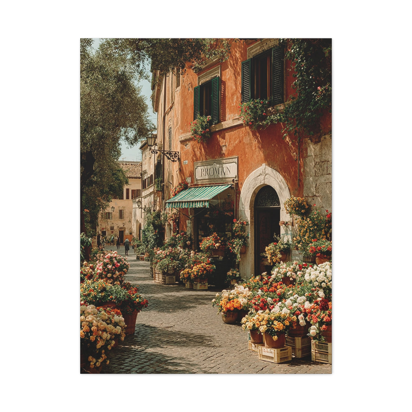 Italian Flower Market Street Wall Art & Canvas Print