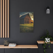 Wildflower Meadow Barn at Sunrise Wall Art & Canvas Prints