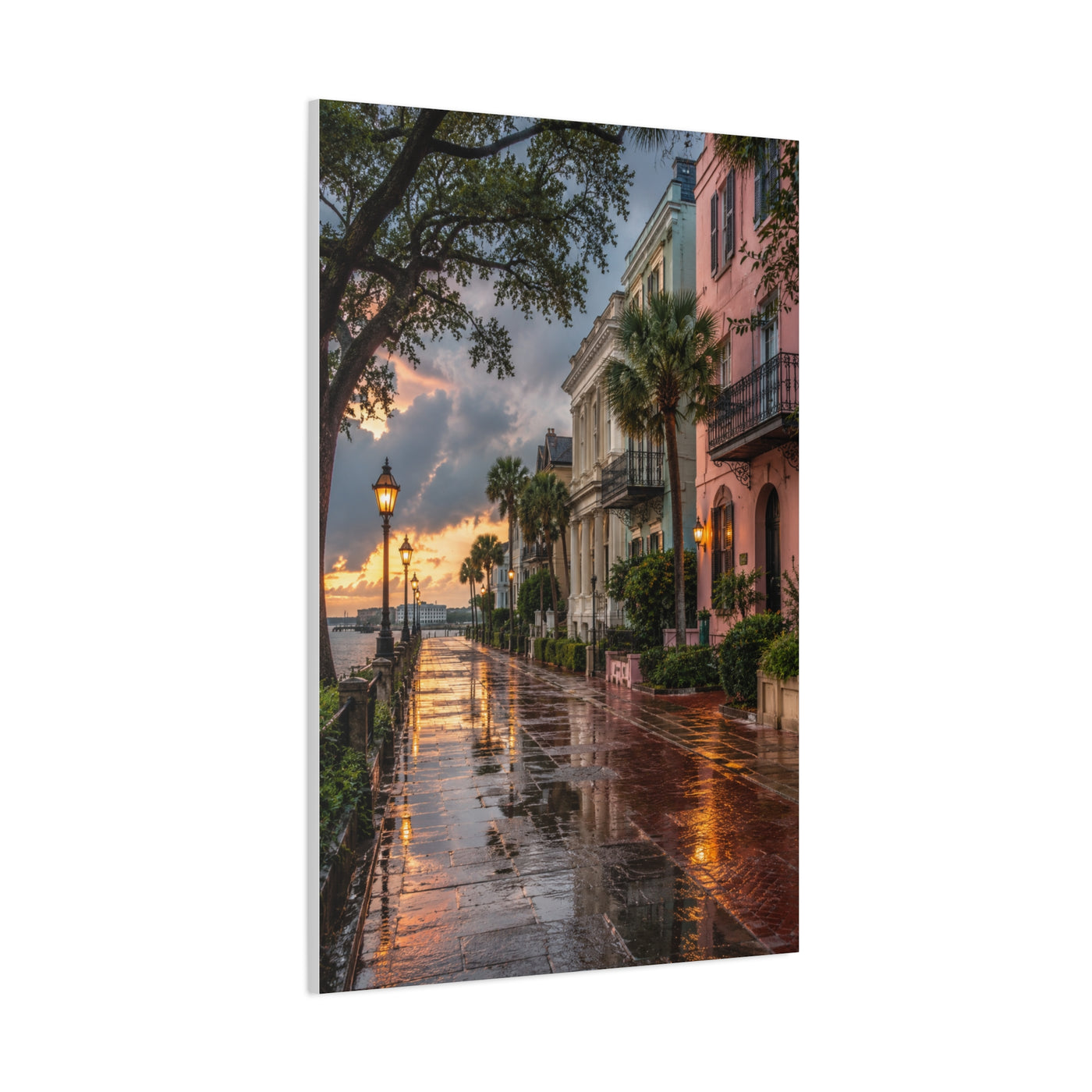 Charleston Battery District After Rain Wall Art & Canvas Print