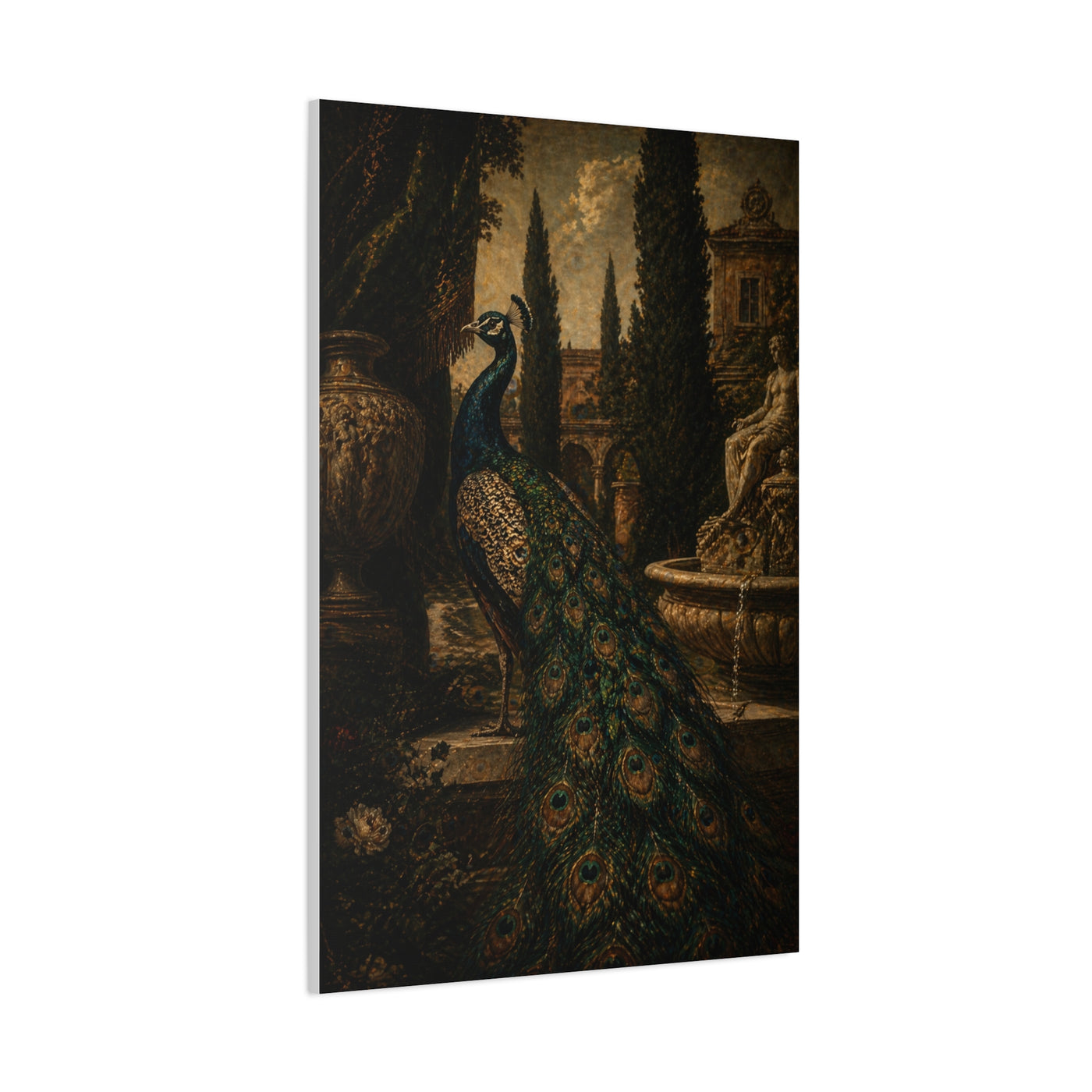 Renaissance Garden Peacock Wall Art & Canvas Print