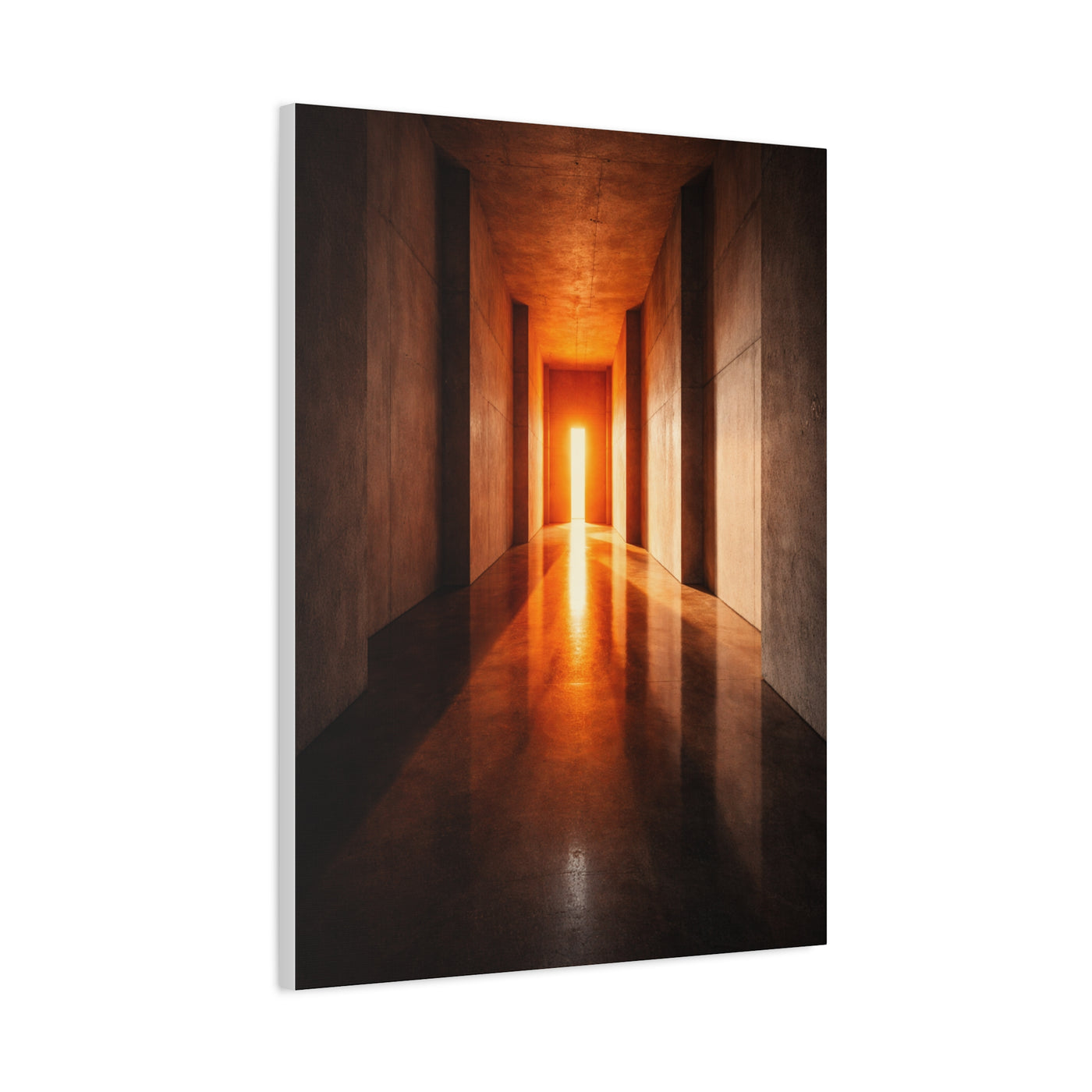 Minimal Orange Light Corridor Wall Art & Canvas Print