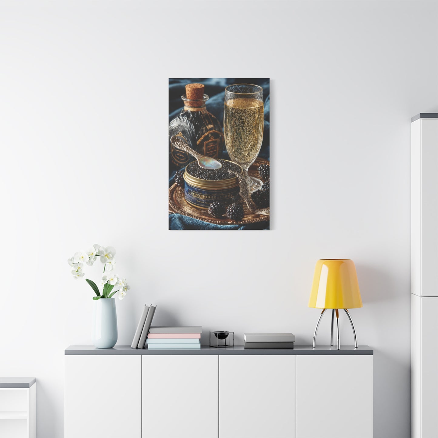Caviar and Champagne Luxury Still Life Wall Art & Canvas Print